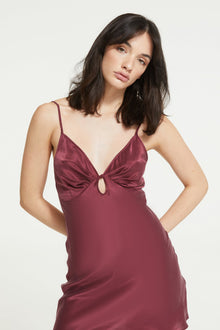 Antoinette Short Slip | Maroon