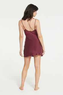 Antoinette Short Slip | Maroon