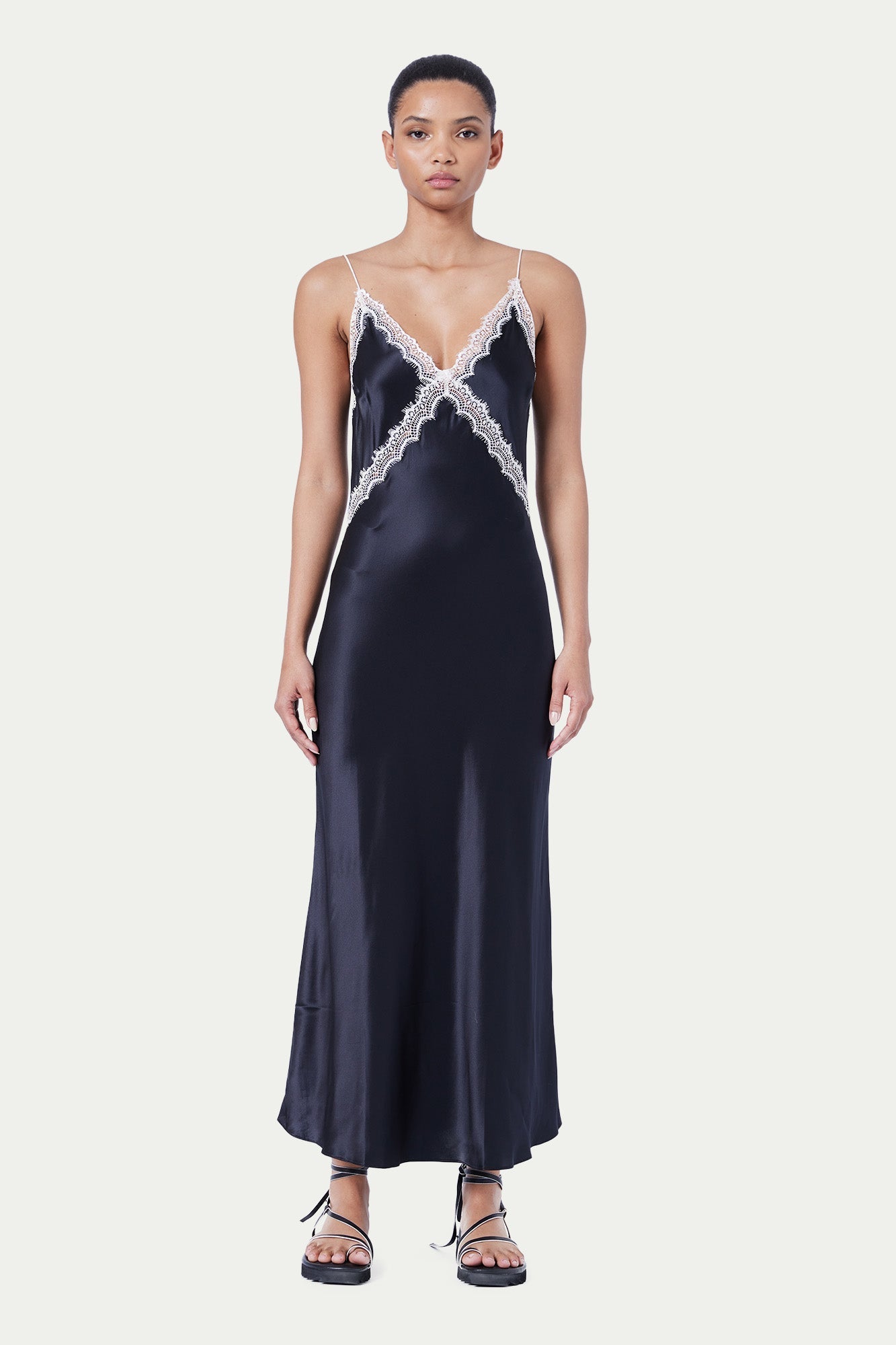 Sadie Dress | Black W/ White