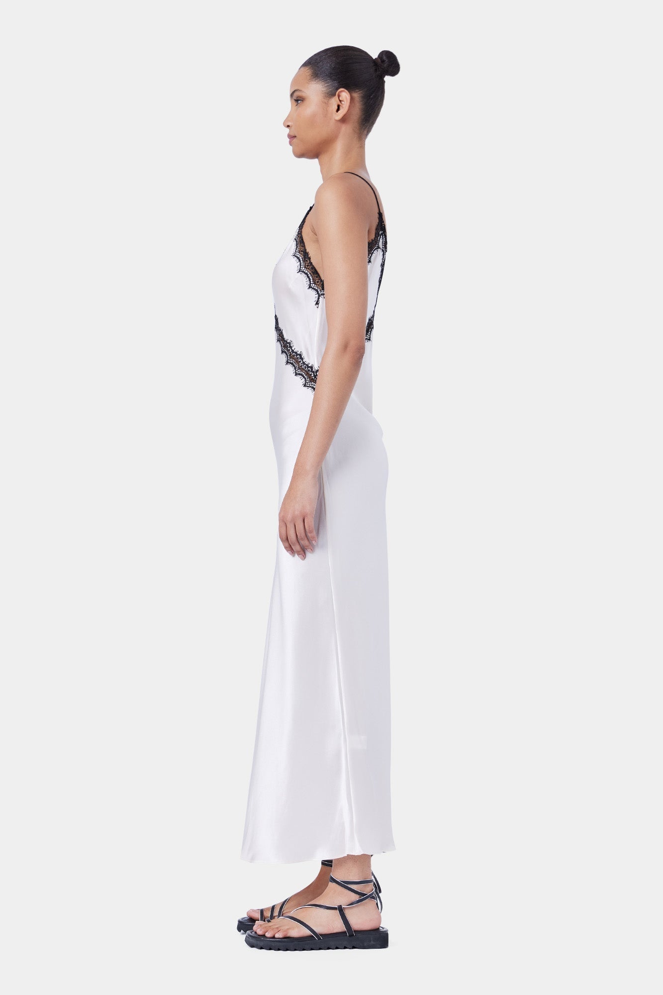 Sadie Dress | Cream W/Black