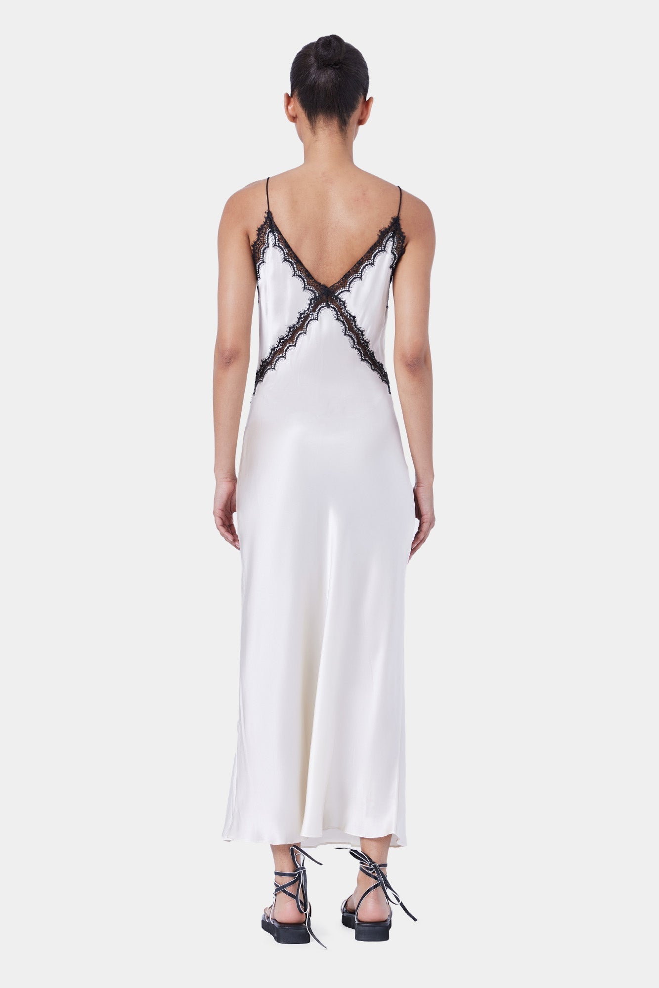Sadie Dress | Cream W/Black