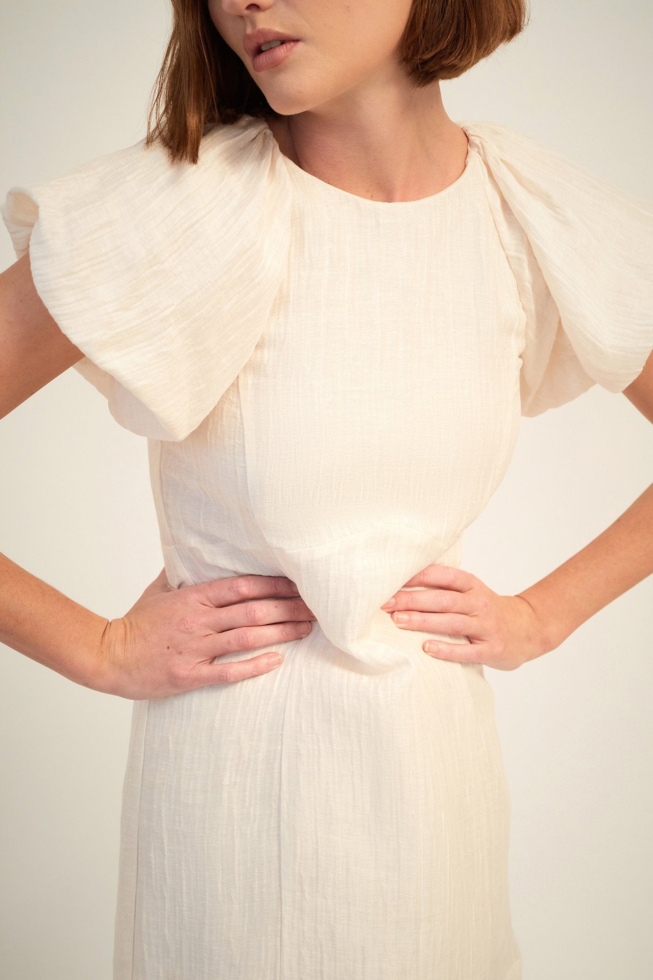 Carmen Short Dress | Ivory