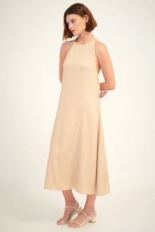 Harper Halter Dress | Almond