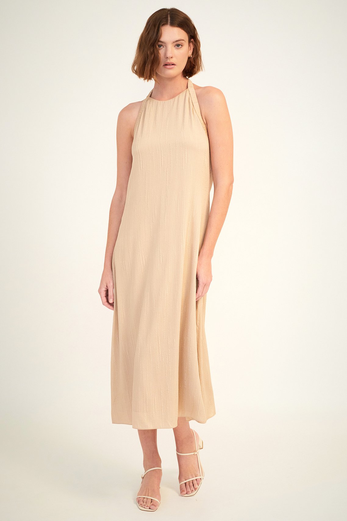 Harper Halter Dress | Almond