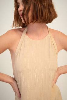 Harper Halter Dress | Almond