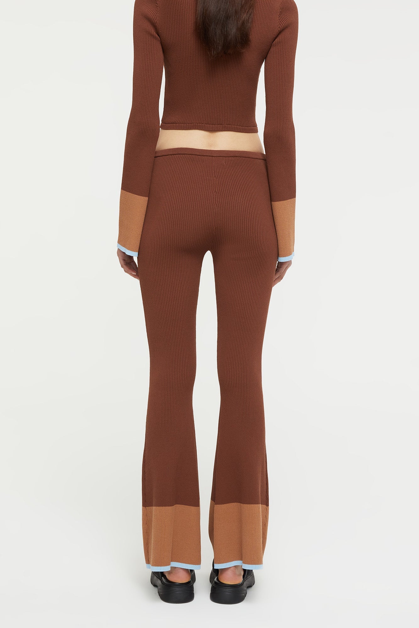 Hazel Pant | Chocolate/Sky Blue