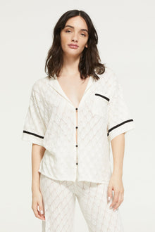 Leaf Knit Shirt | Ivory