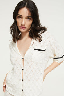 Leaf Knit Shirt | Ivory