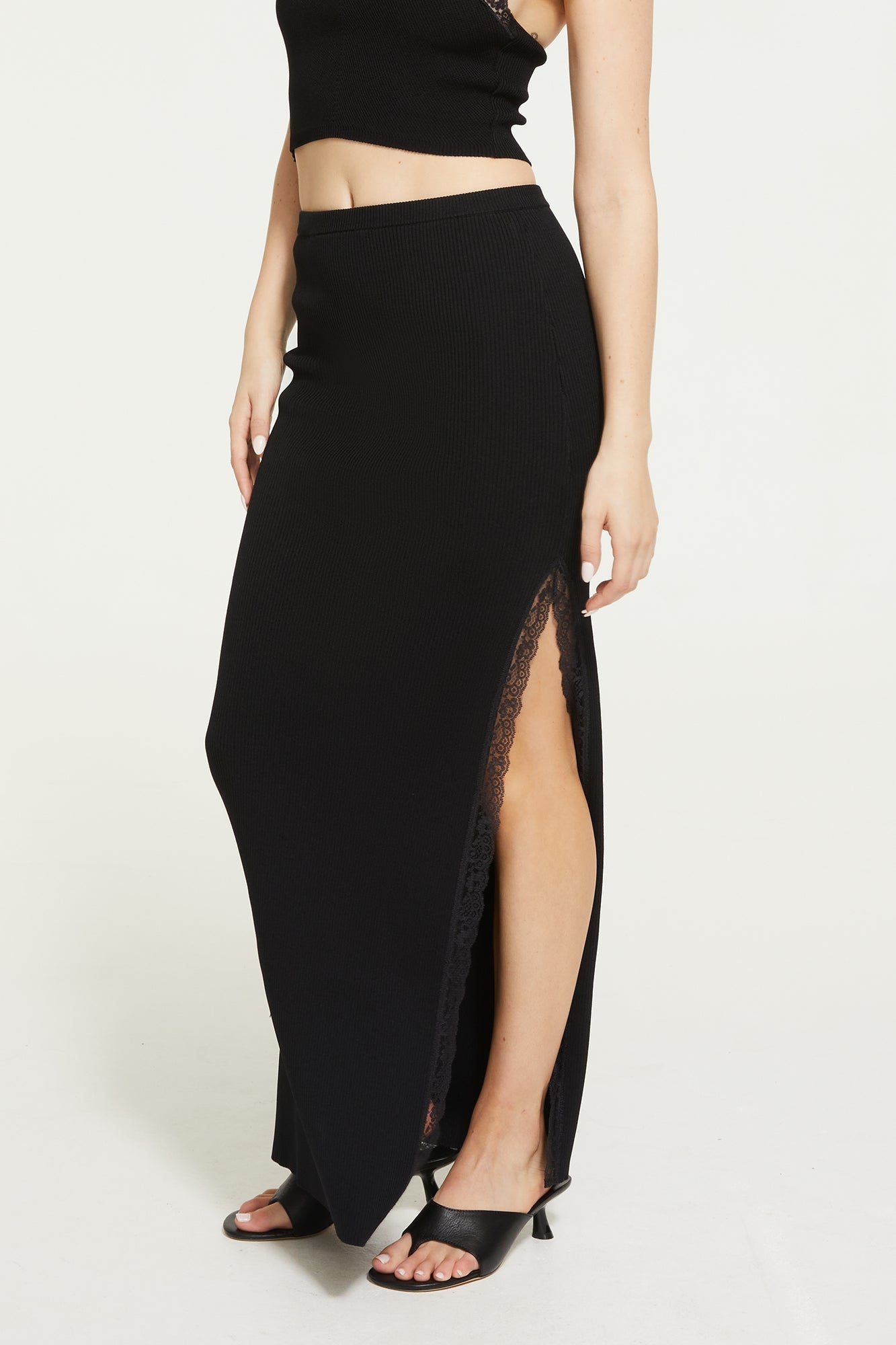 Fern Knit Skirt | Black