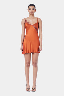 Cascading Lace Mini Dress | Rooibos / Fired Brick