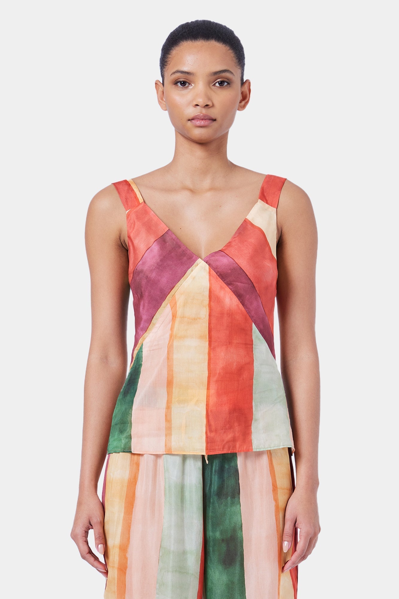 Laos Stripe Cotton Cami | Stripe Print