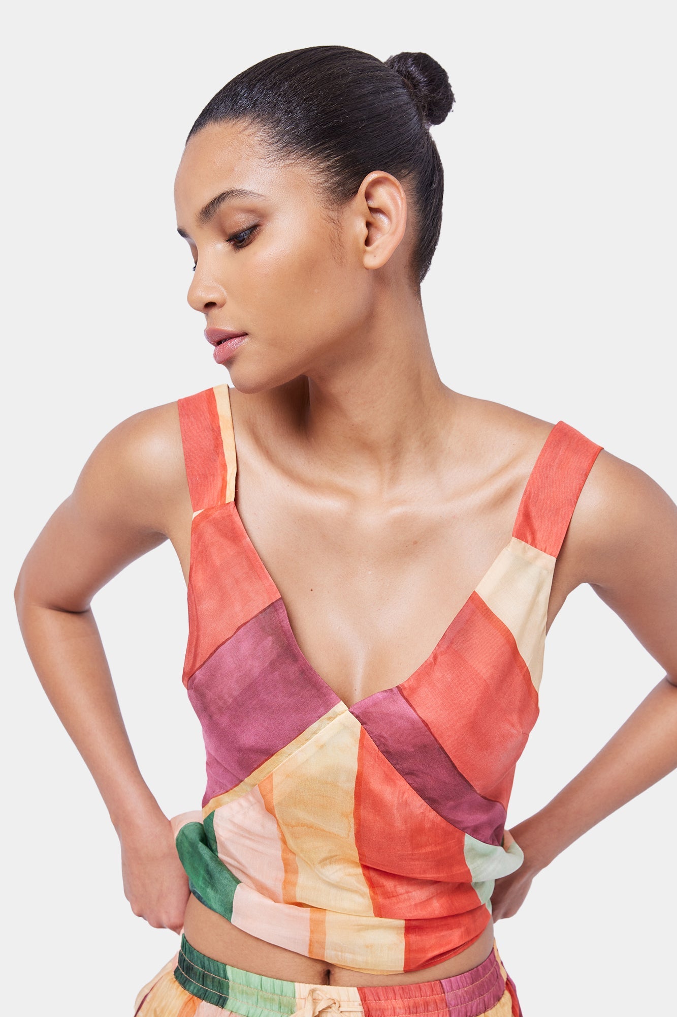 Laos Stripe Cotton Cami | Stripe Print