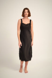 Aurora Silk Slip | Black