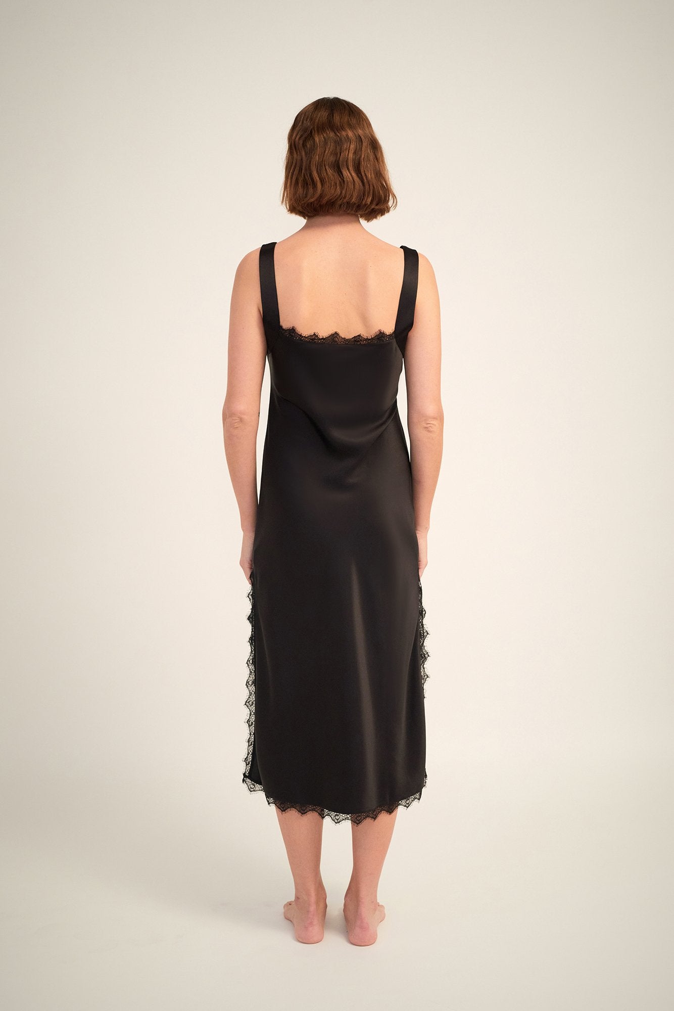 Aurora Silk Slip | Black