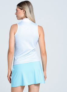 Top Golf | Retro Mini Geo Tank | Baha Blue