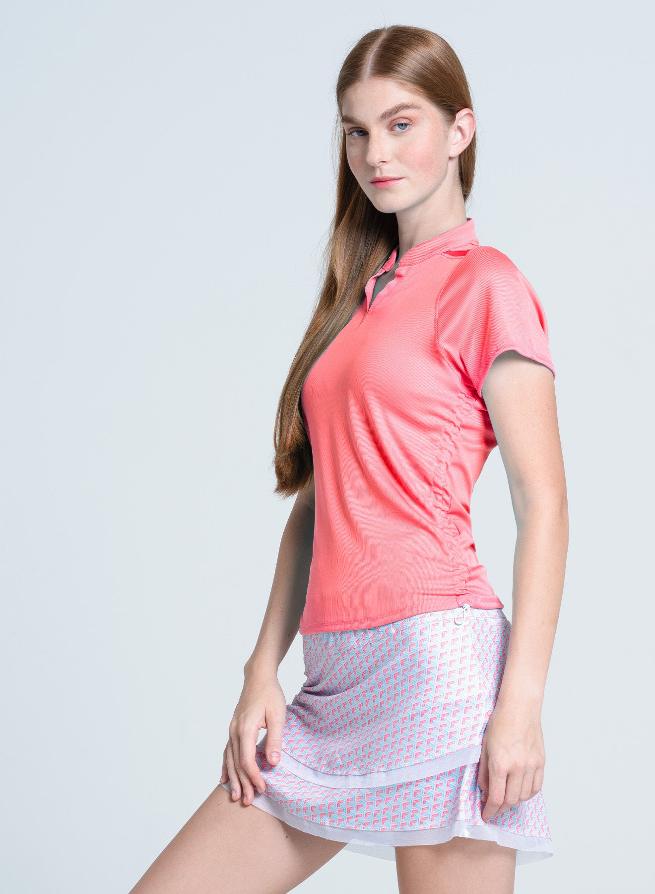 Top Golf | Ruche Short Sleeve | Lava
