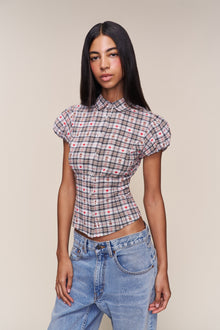 Womens | Liana Plaid Top | Bear Plaid