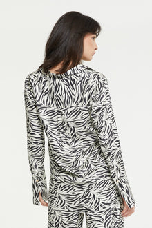Zafina Shirt | Brushstroke Zebra Print