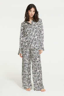 Zafina Shirt | Brushstroke Zebra Print