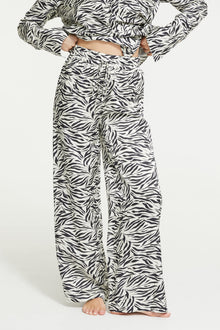 Zafina Long Pant | Brushstroke Zebra Print