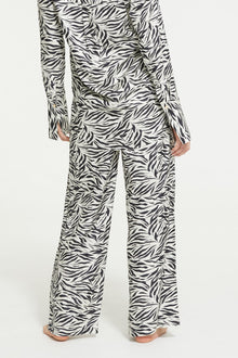 Zafina Long Pant | Brushstroke Zebra Print