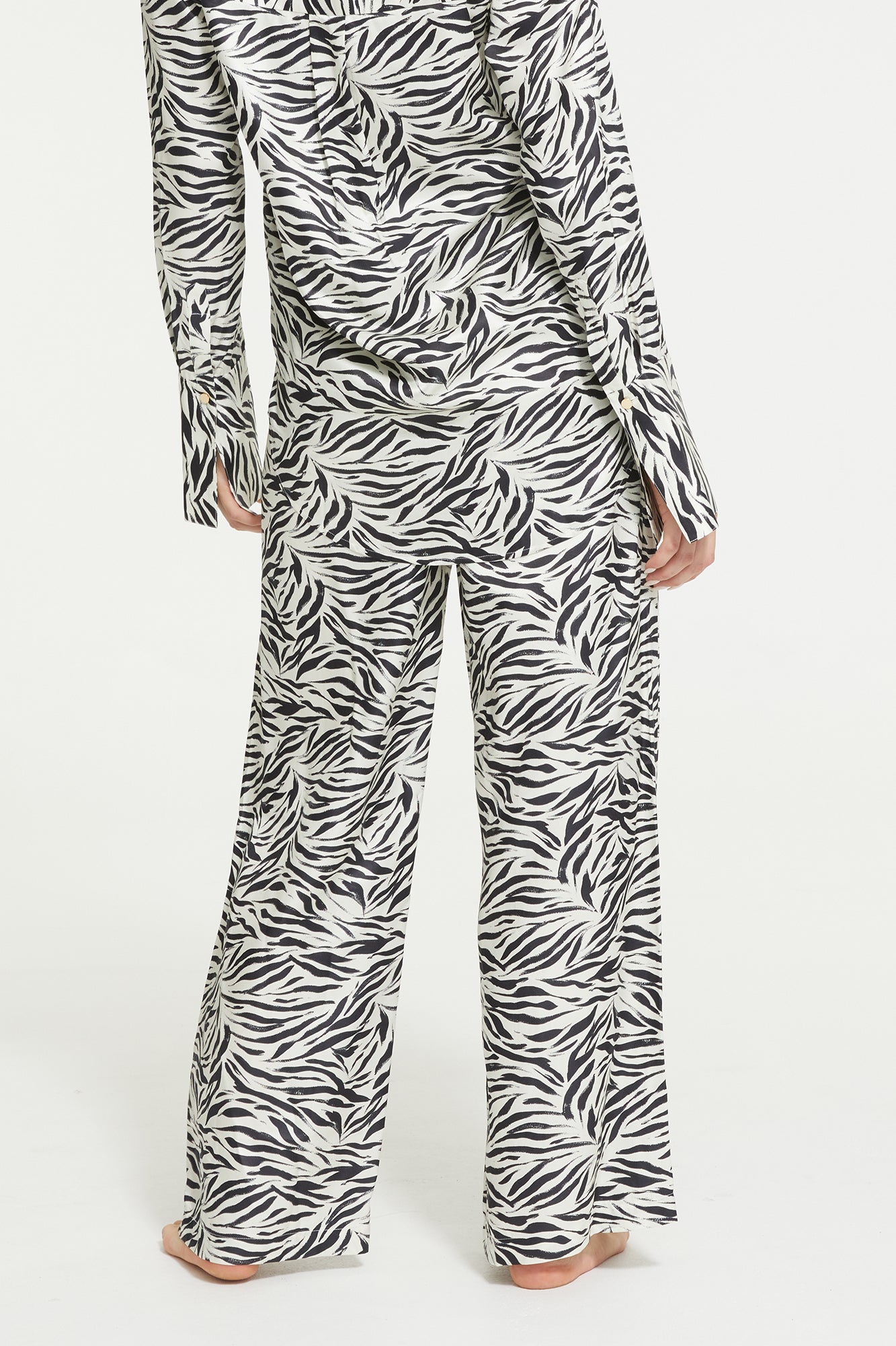 Zafina Long Pant | Brushstroke Zebra Print