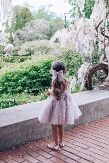 Girl | Ariel Ruffle Tulle Hair Bow | Lavender