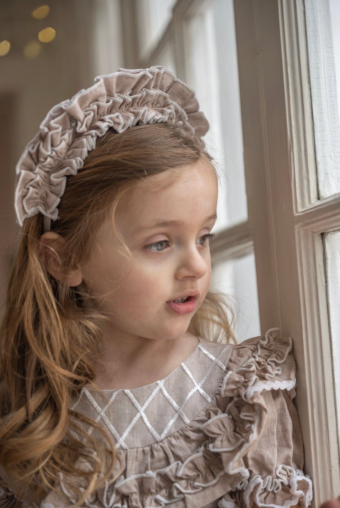 Girl | Ashlyn Tan Linen Top and Shorts Set | Beige