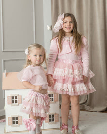 Girl | Baby | Harlow Pink Embroidered Top and Bloomers Set