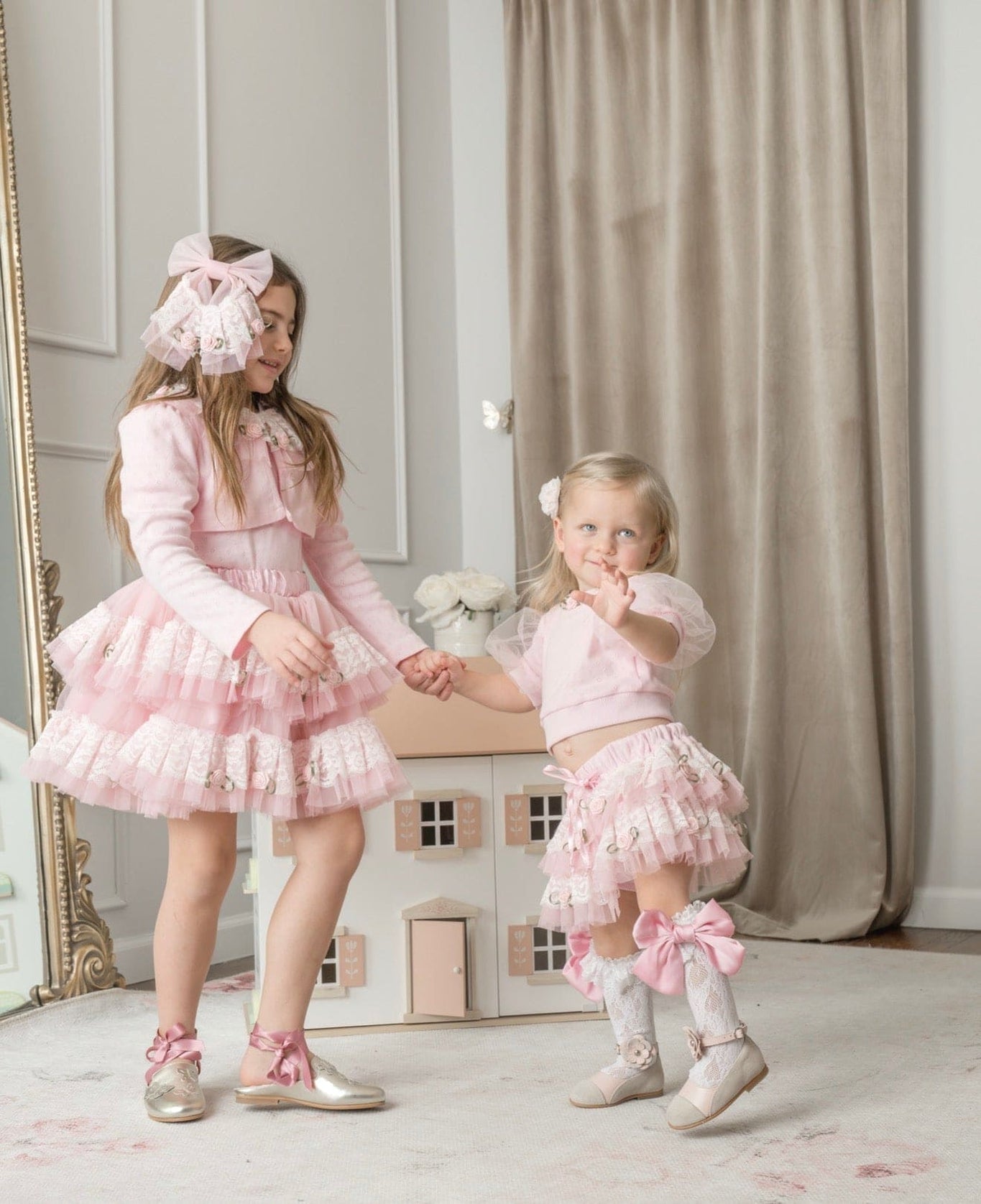 Girl | Baby | Harlow Pink Embroidered Top and Bloomers Set