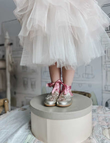 Girl | Butterfly Metallic Loafers | Silver