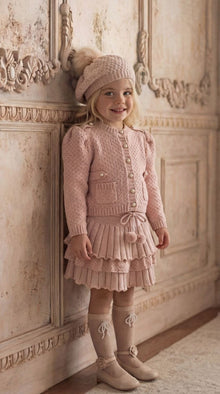 Girl | Julie Knit Cotton Beret | Pink