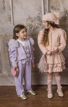 Girl | Julie Knit Cotton Beret | Pink