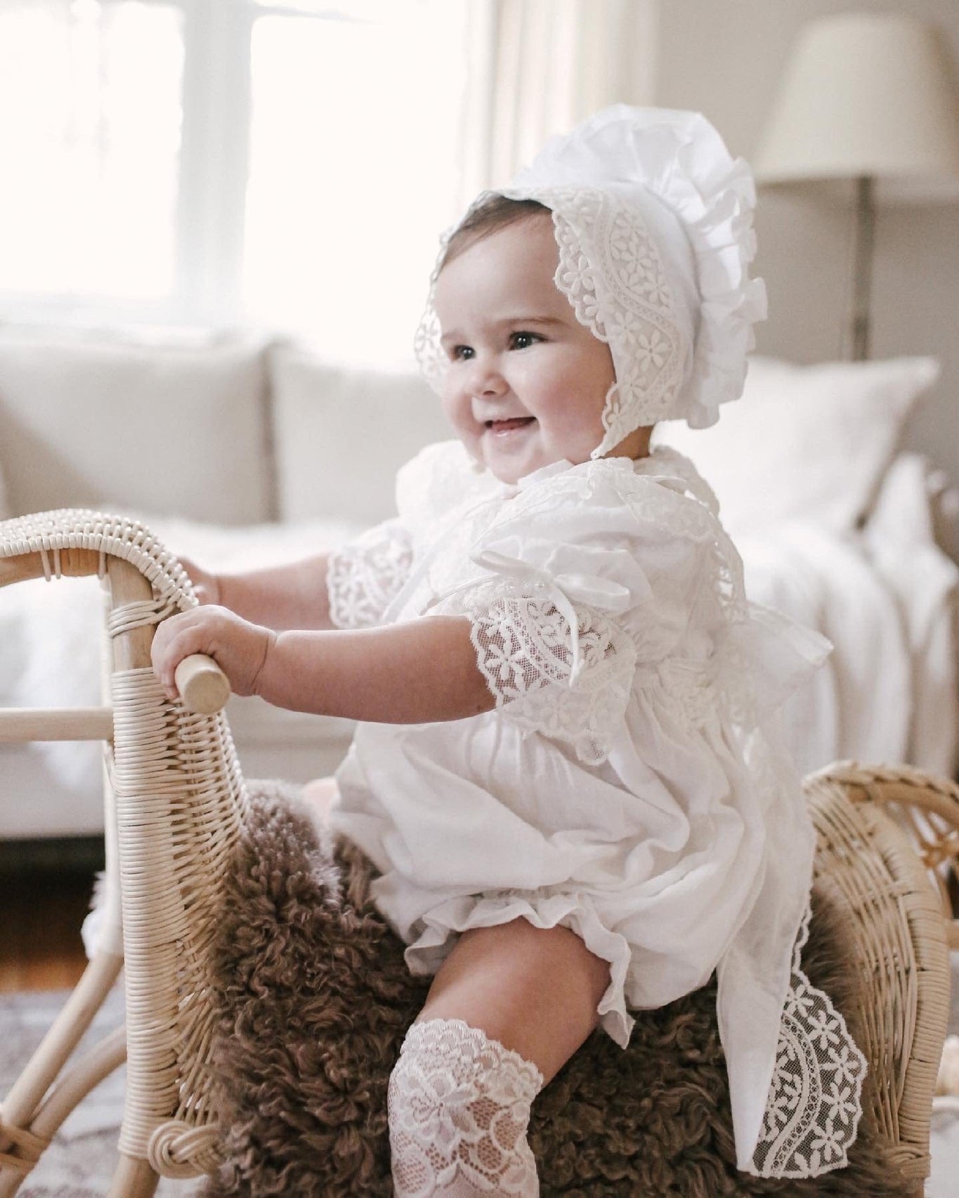 Girl | Katherine Embroidered Linen Romper