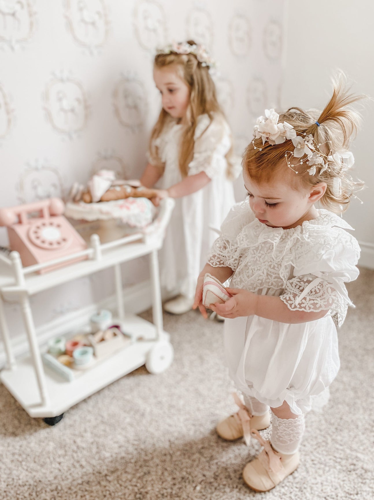 Girl | Katherine Embroidered Linen Romper