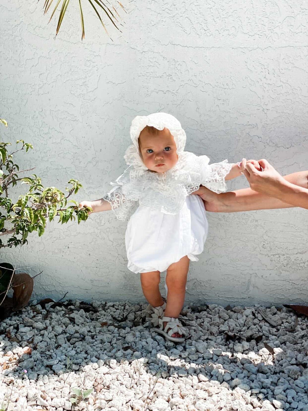 Girl | Katherine Embroidered Linen Romper