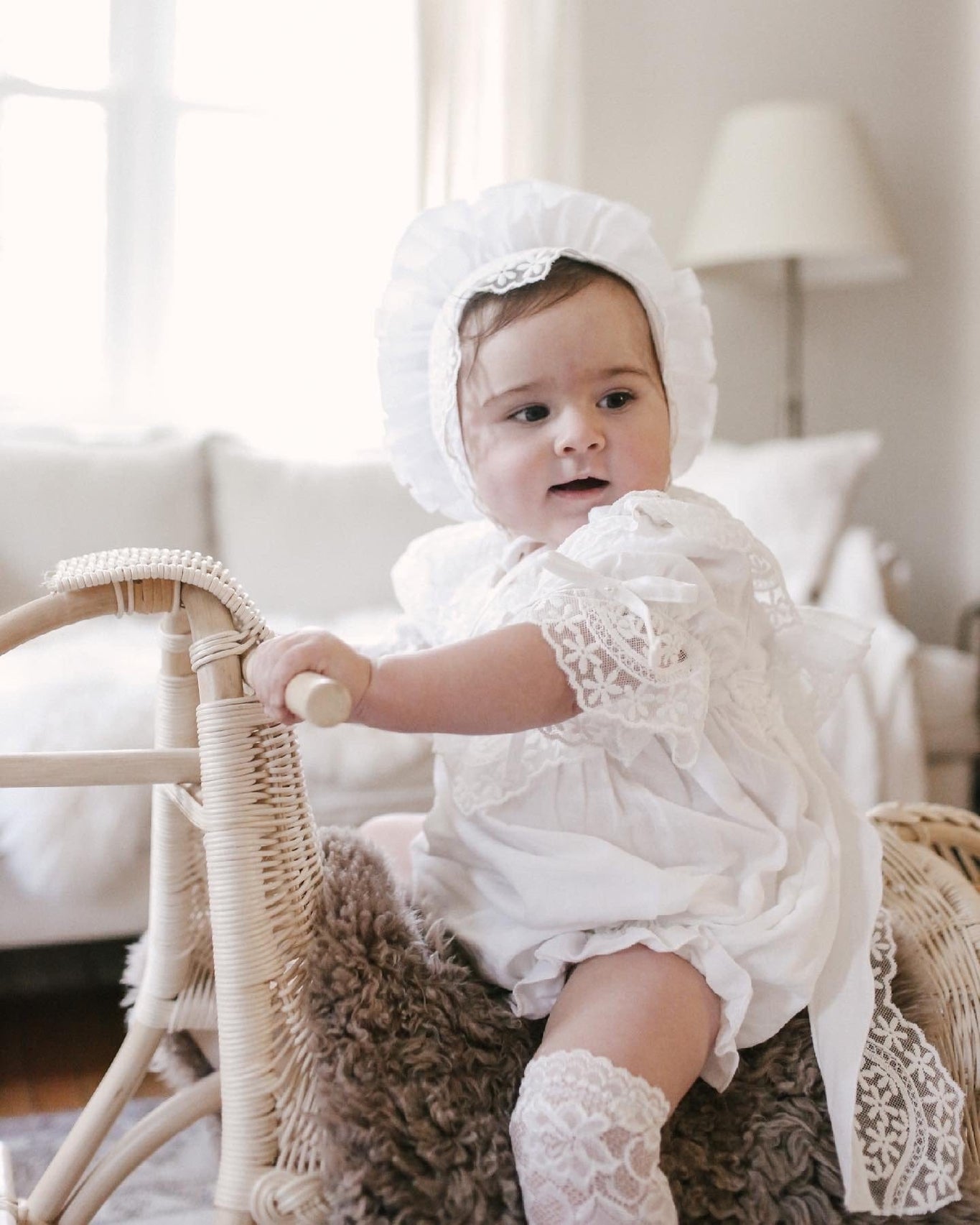 Girl | Katherine Embroidered Linen Romper