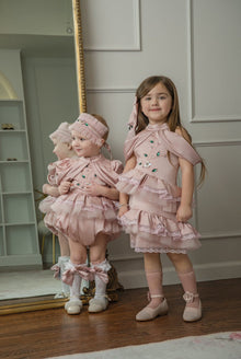 Girl | Satin Ballerina Romper | Pink