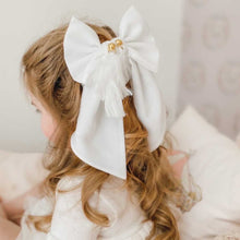 Girl | Sienna Tassels Hair Bow | White