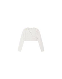 Girls | Beaded Surplice Cardigan | 6Y-8Y | Milk White