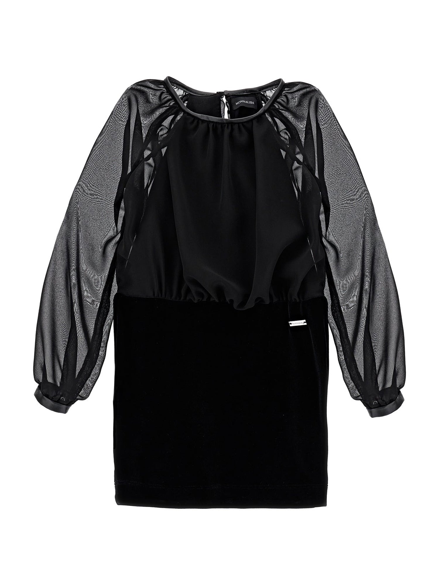 Girls | Chenille And Tulle Dress | Black