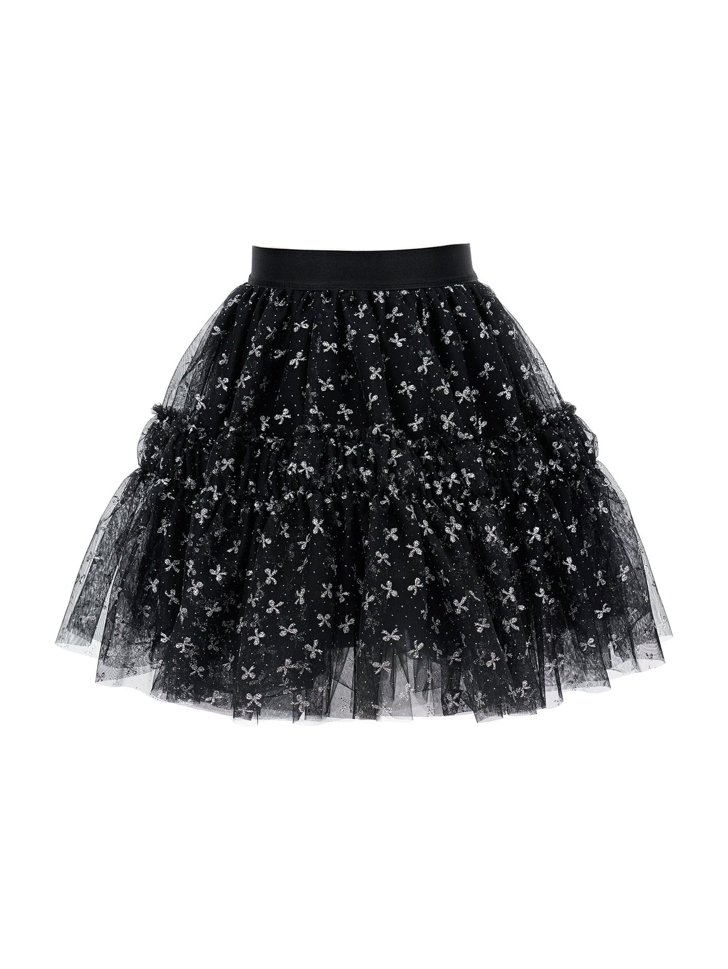 Girls | Glittery Tulle Skirt | Black/Silver
