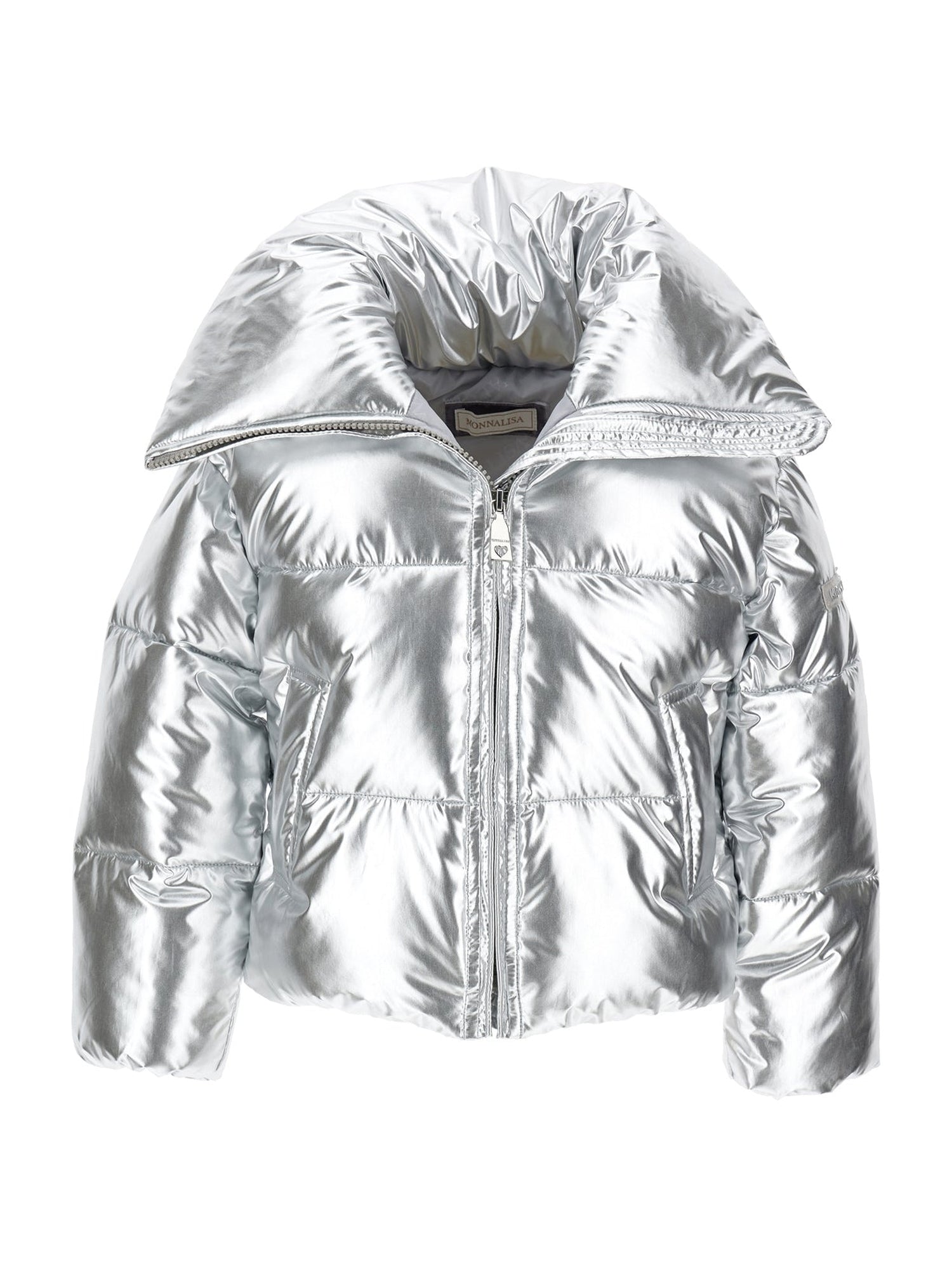 Girls | Silver Bomber Jacket | Silver