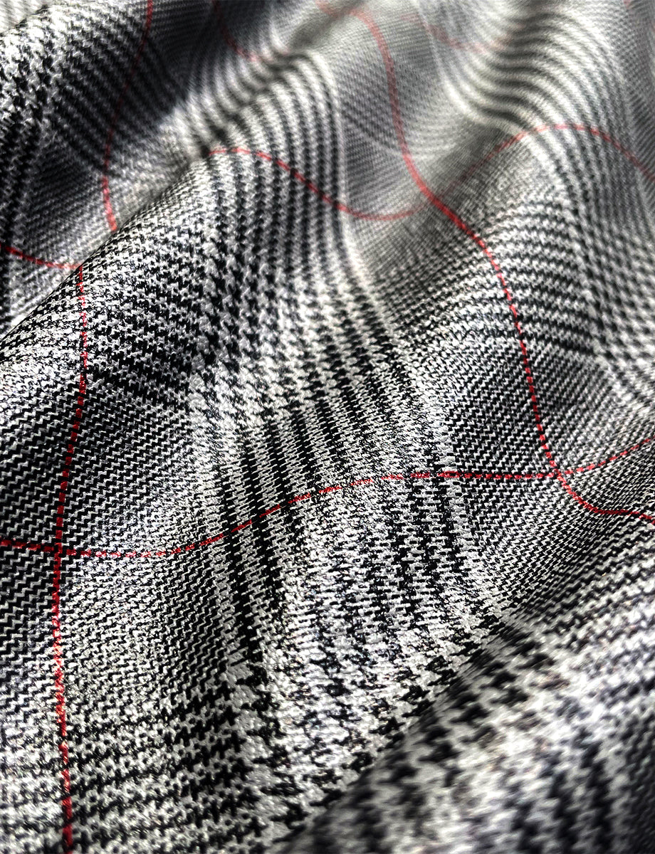 Faux Leather Print Legging::Glen Plaid::Detail