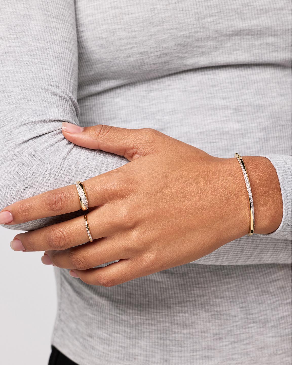 Gold Band Ring for Woman Ana Luisa Kira Dome Ring