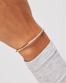 Kira Bangle Bracelet | 14K Gold on Brass | Cubic Zirconia