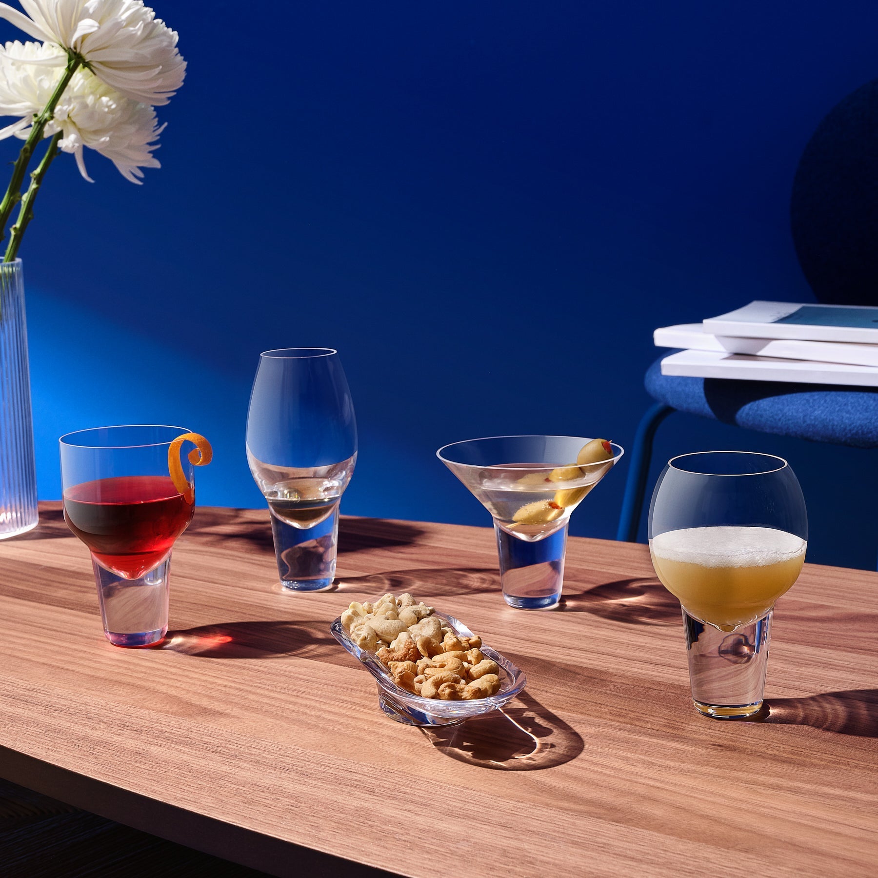 Gravity Cocktail Glasses - Medium | Clear Crystal | Set of 2