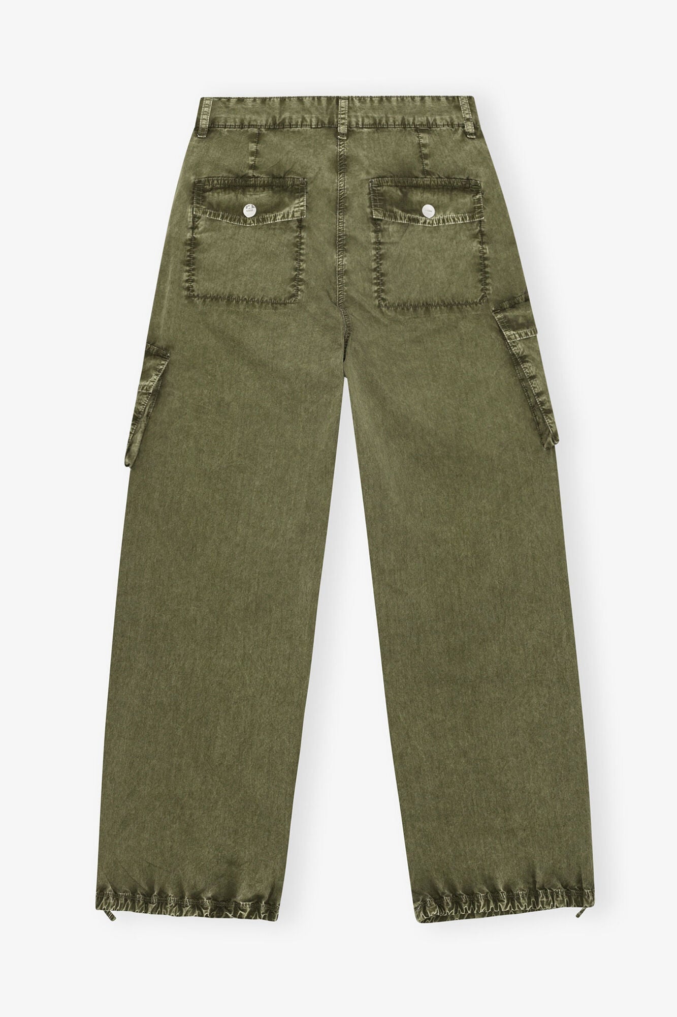 Green Washed Twill Trousers | Kalamata