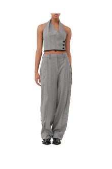 Grey Herringbone Suiting Vest | Frost Gray