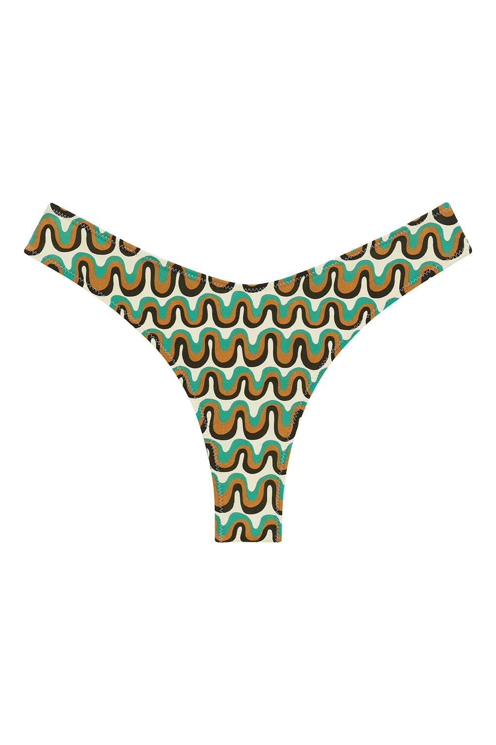 Added Coverage Lulu Zig Zag Stitch Bikini Bottom | Groovy